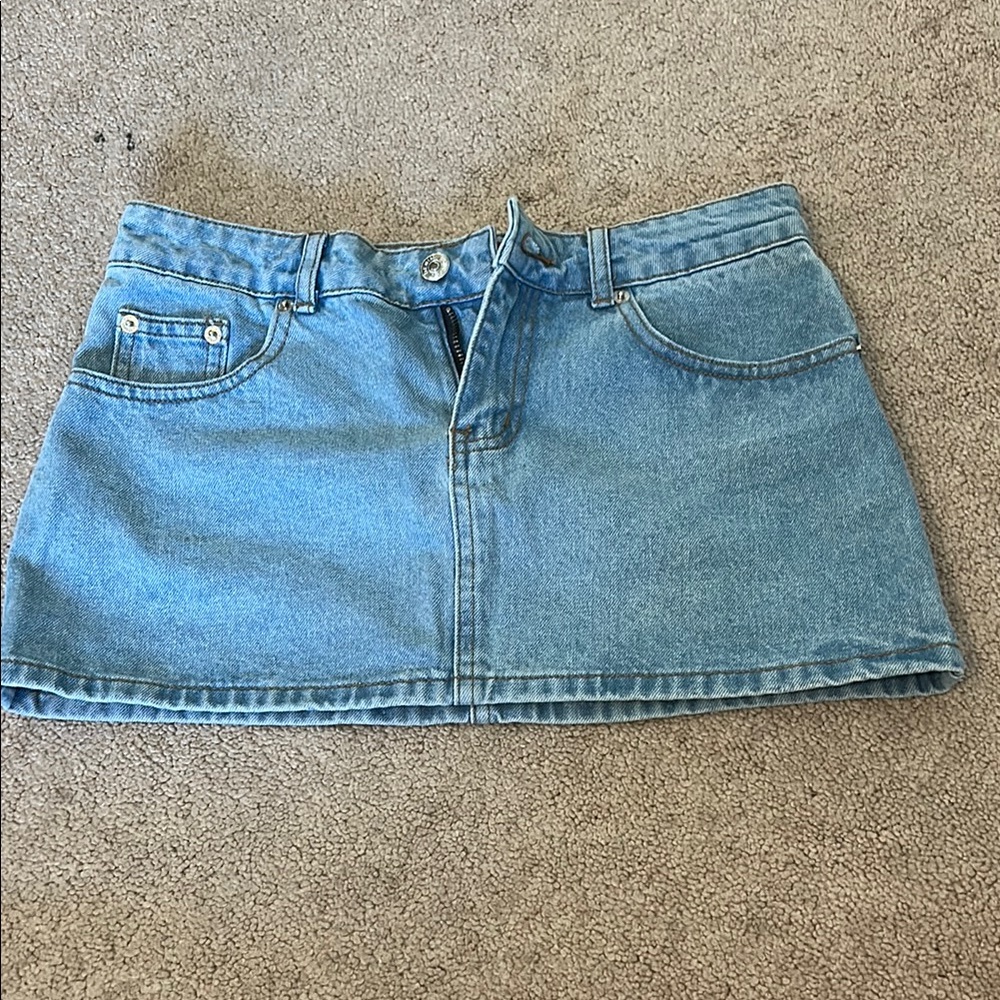 Edikted Denim Mini Skirt